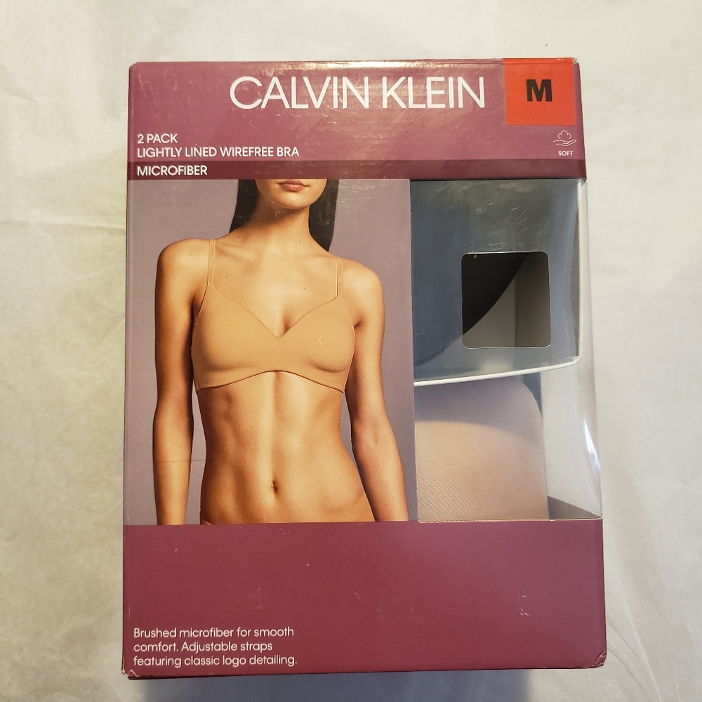 Calvin Klein Women's Wirefree Bra, 2-pack